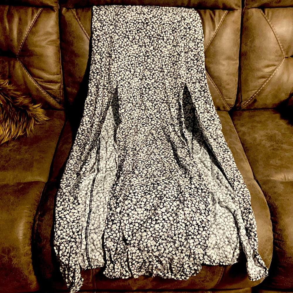 Garage flowered maxi skirt